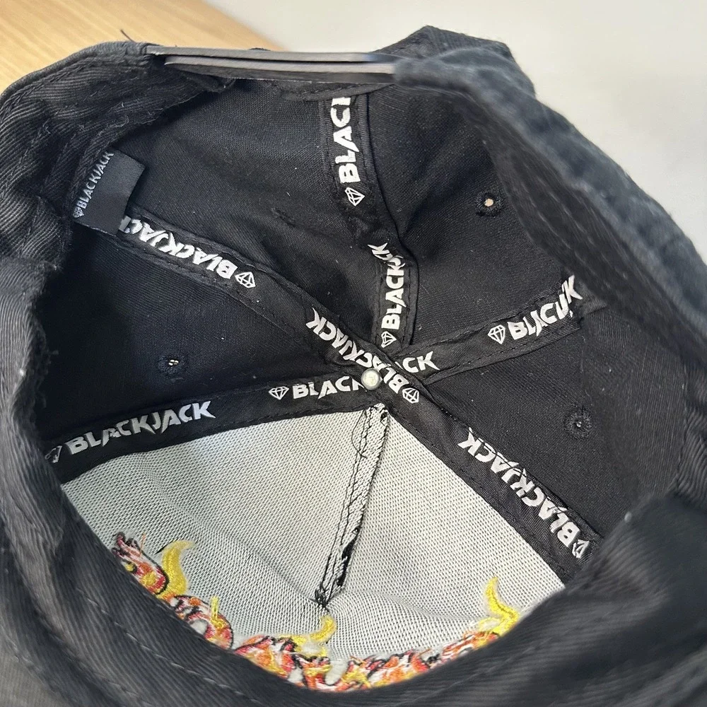 BlackJack Savage Flames‎ Baseball Cap Black Kids Boys OSFM Snapback